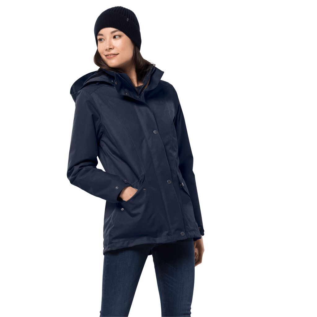 Jack Wolfskin PARK AVENUE Női Vízálló Kabát Kék - TWEOFI-439